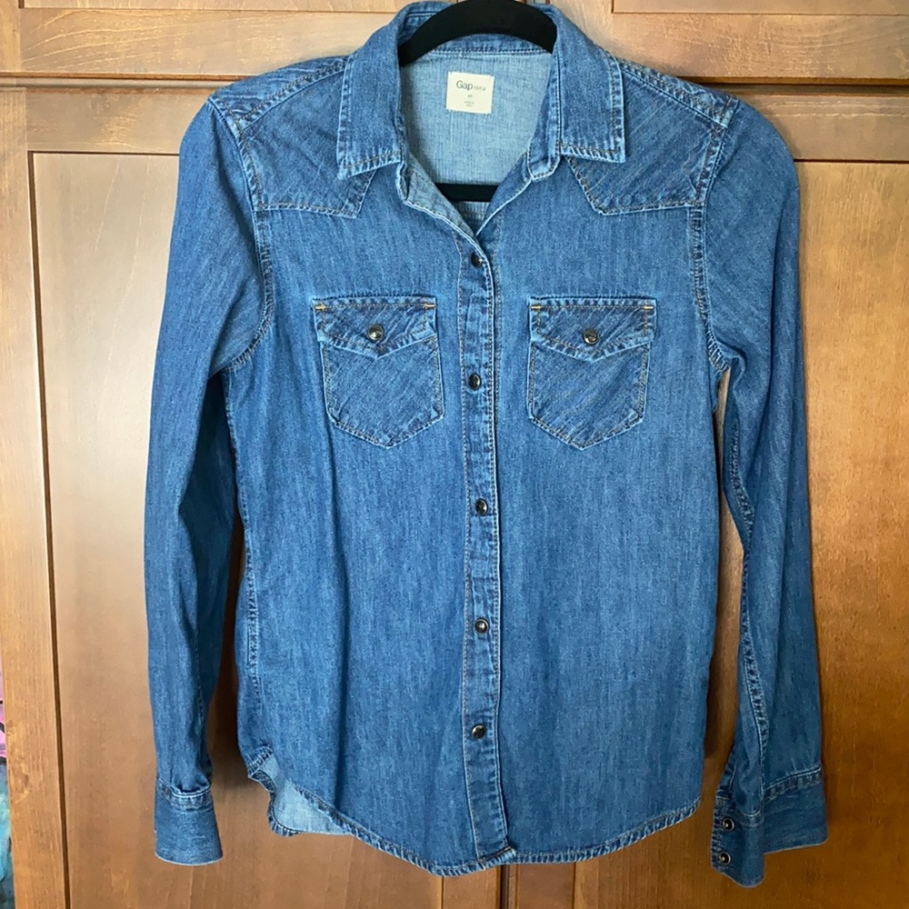 Gap Denim Western Long sleeve shirt